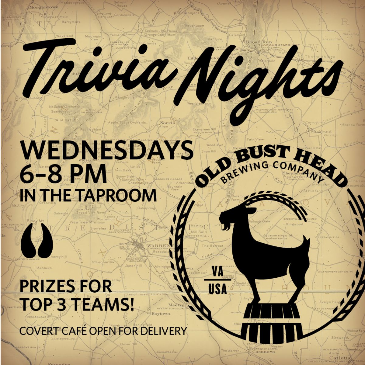 Trivia Night in the Taproom Old Bust Head